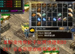 ��ְҵ����������ο���ˢBOSS��װ����ȡ��������Щ��