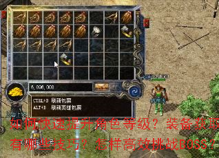 ��ο���������ɫ�ȼ���װ����ȡ��ǿ������Щ���ɣ�������Ч��սBOSS��