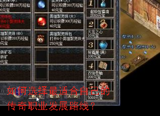 如何选择最适合自己的传奇职业发展路线? 如何选择最适合自己的传奇职业发展路线?