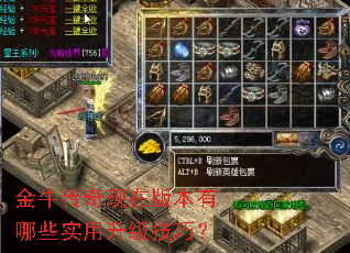 金牛传奇现在版本有哪些实用升级技巧? 金牛传奇现在版本有哪些实用升级技巧?