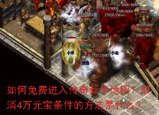 如何免费进入传奇新手地图?取消4万元宝条件的方法是什么? 如何免费进入传奇新手地图?取消4万元宝条件的方法是什么?