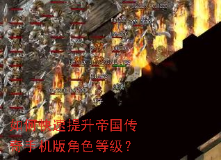 如何快速提升帝国传奇手机版角色等级? 如何快速提升帝国传奇手机版角色等级?