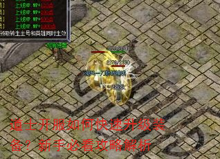 道士开服如何快速升级装备?新手必看攻略解析 道士开服如何快速升级装备?新手必看攻略解析