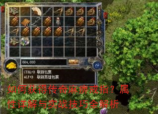 如何获得传奇麻痹戒指?属性详解与实战技巧全解析 如何获得传奇麻痹戒指?属性详解与实战技巧全解析