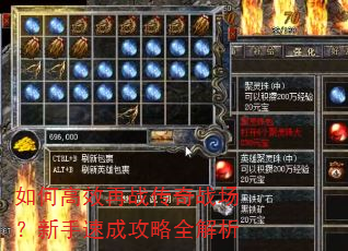 如何高效再战传奇战场?新手速成攻略全解析 如何高效再战传奇战场?新手速成攻略全解析