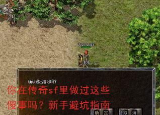 你在传奇sf里做过这些傻事吗?新手避坑指南 你在传奇sf里做过这些傻事吗?新手避坑指南